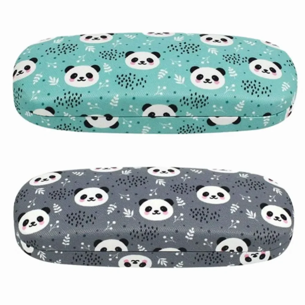 Javoedge NWOT 2pc Panda-Head Printed Pattern Durable Clamshell Eyeglass Cases
